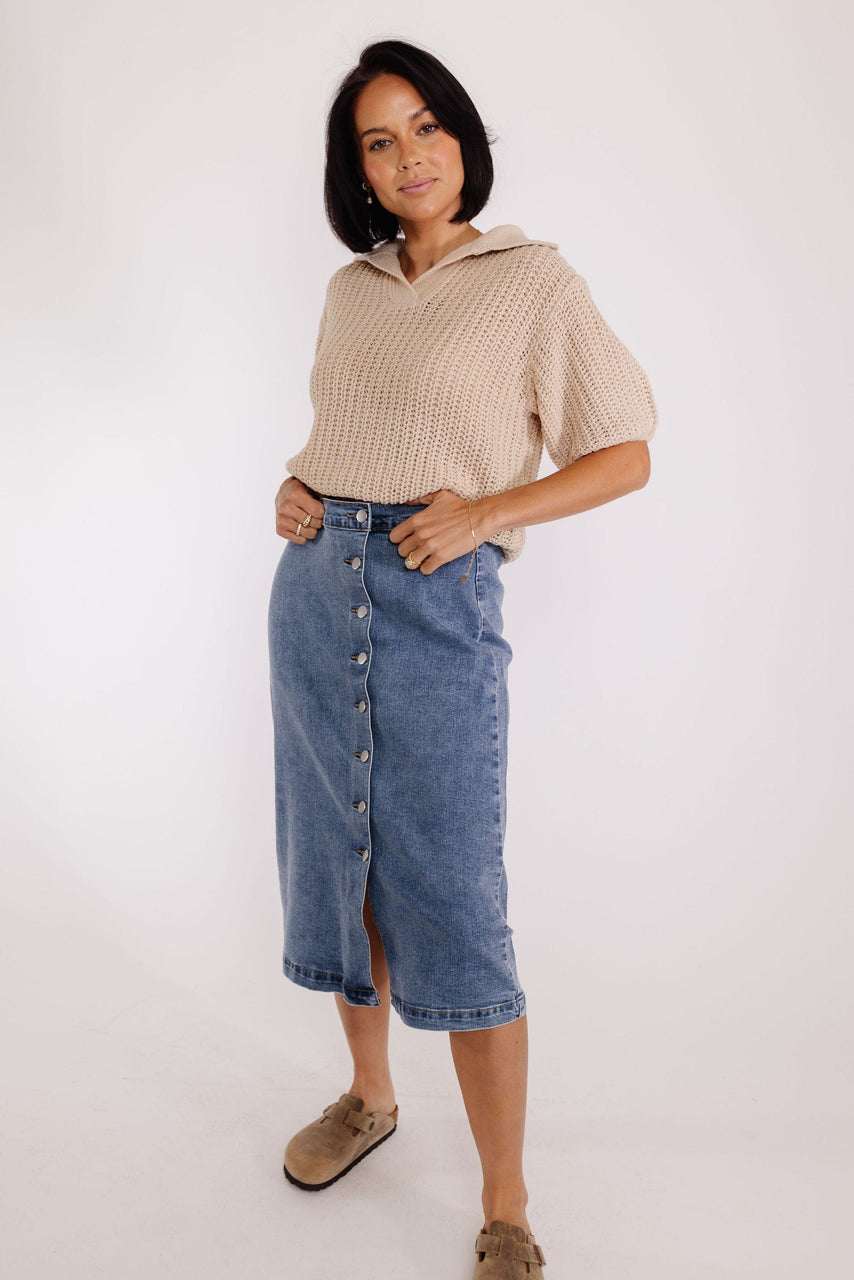 Simple Denim Skirt