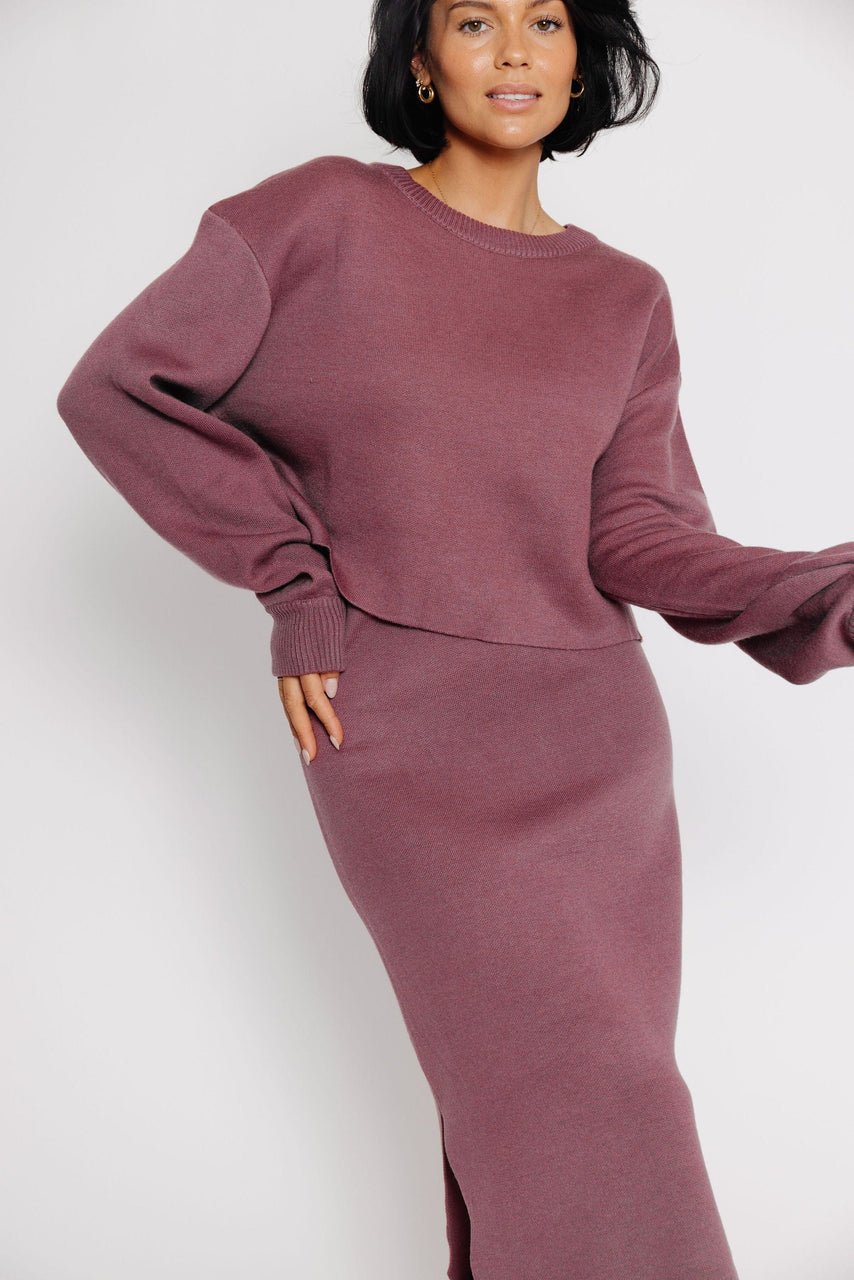 Smith Sweater in Red Bean