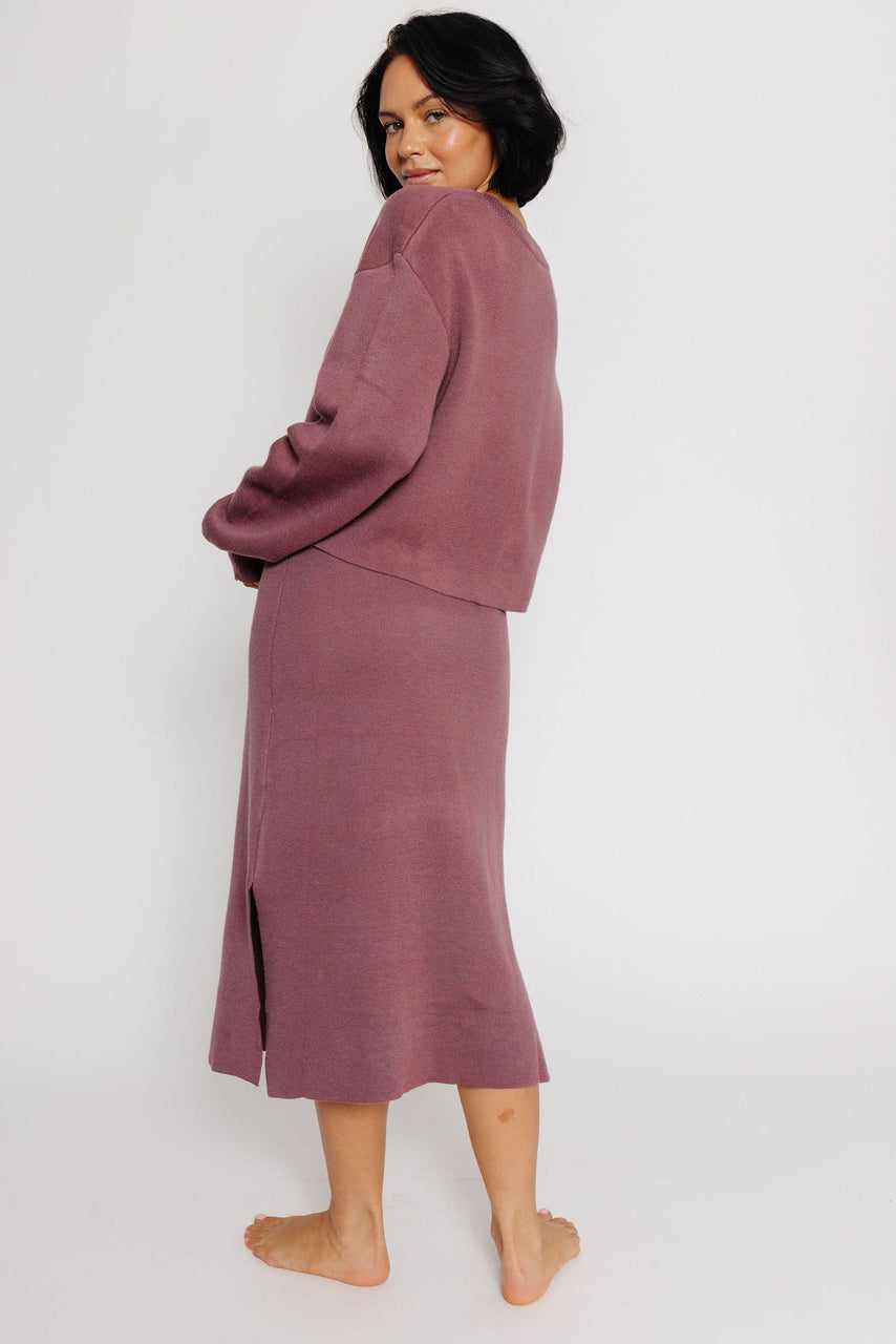 Smith Sweater in Red Bean