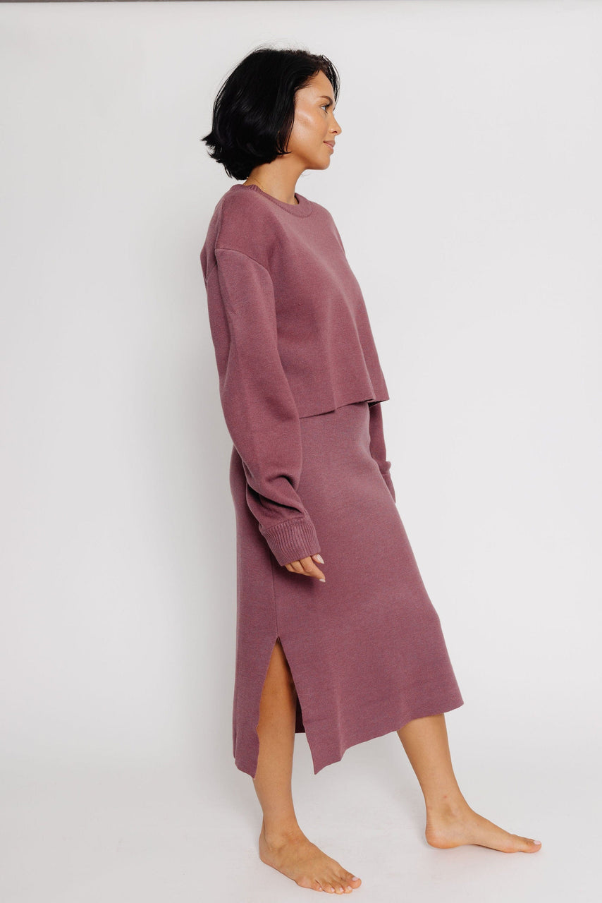 Smith Sweater in Red Bean