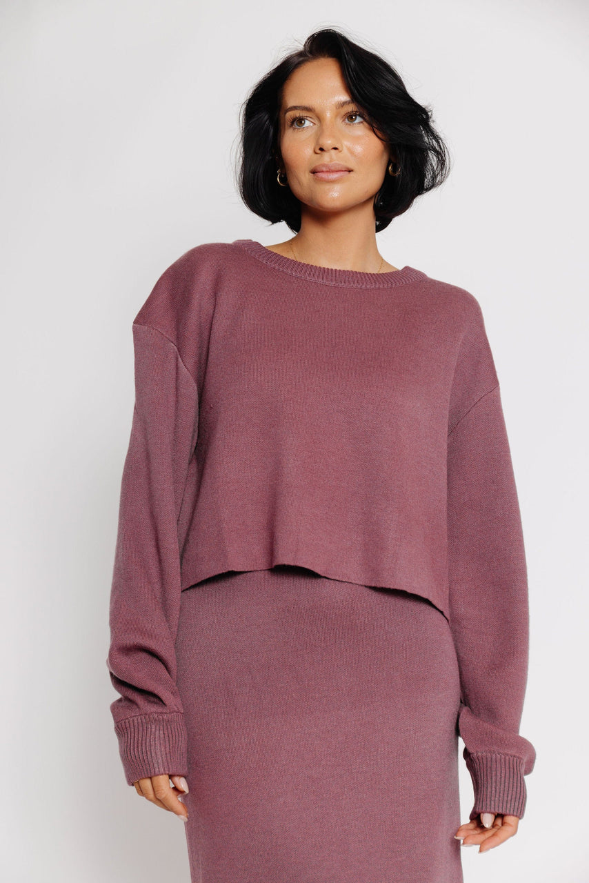 Smith Sweater in Red Bean