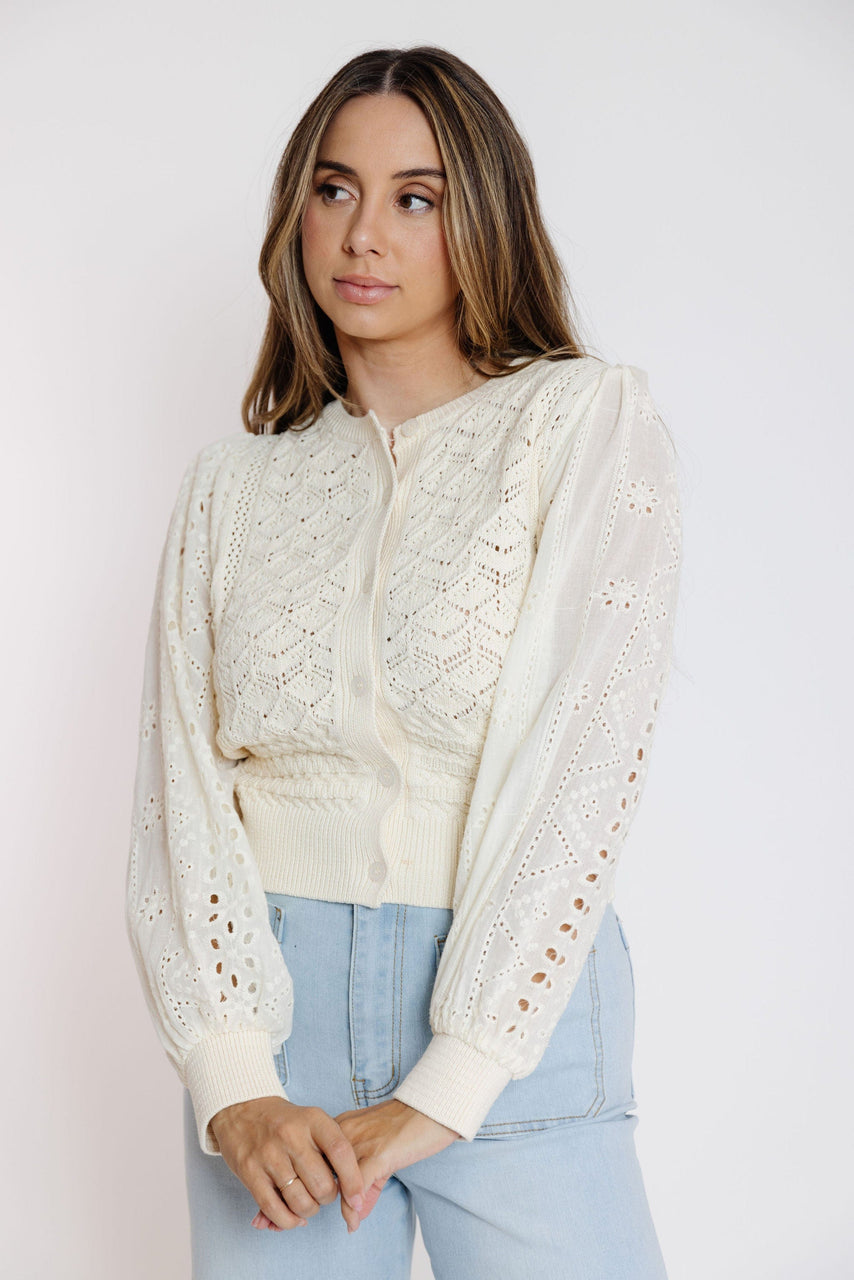 Treson Cardigan in Cream