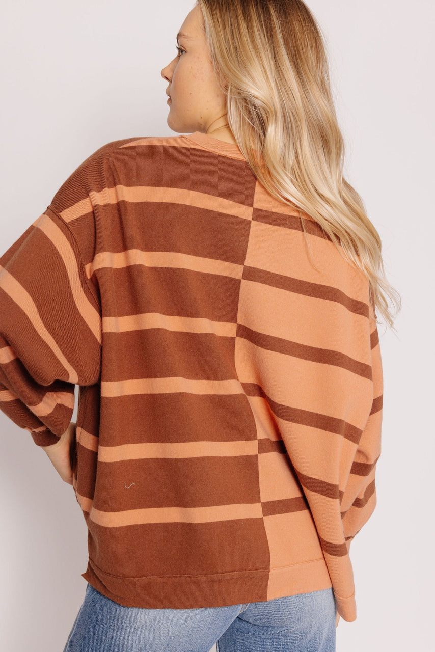 Zailey Sweater in Choco/Red Bean
