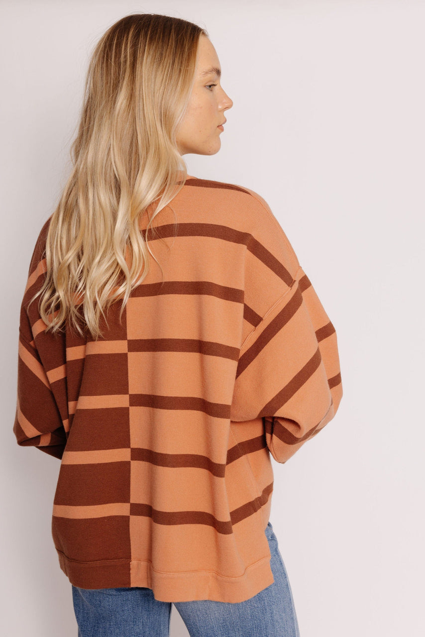 Zailey Sweater in Choco/Red Bean