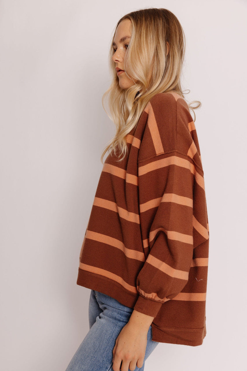 Zailey Sweater in Choco/Red Bean