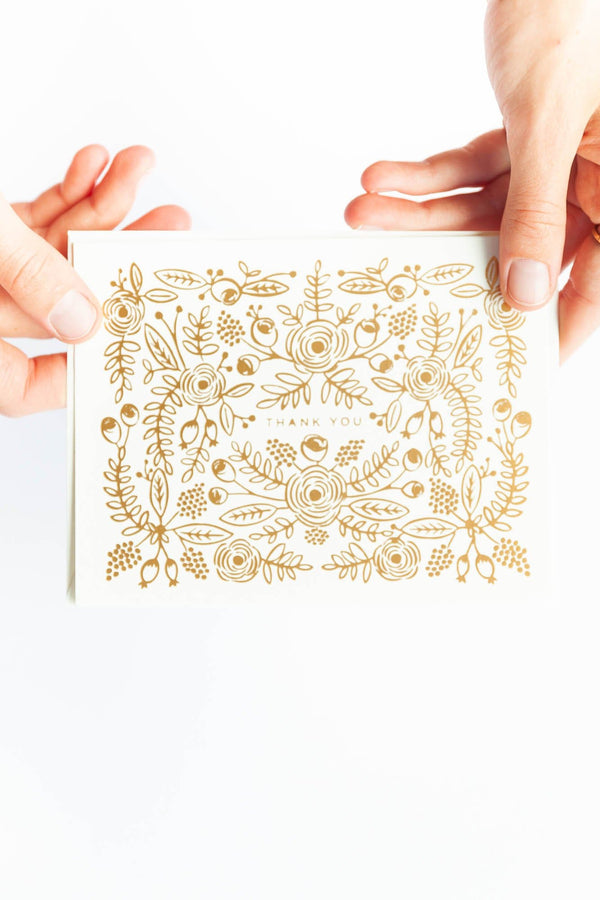 Gold Thank You Card