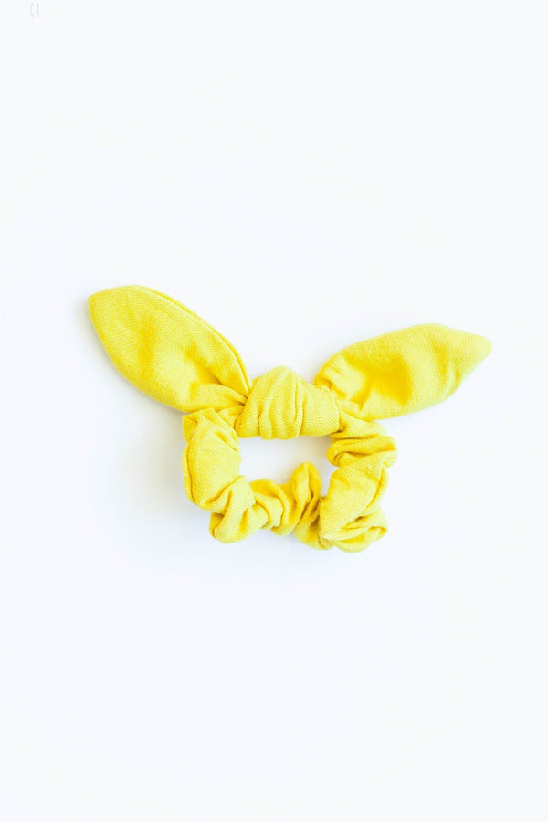 Yellow Bow Scrunchie