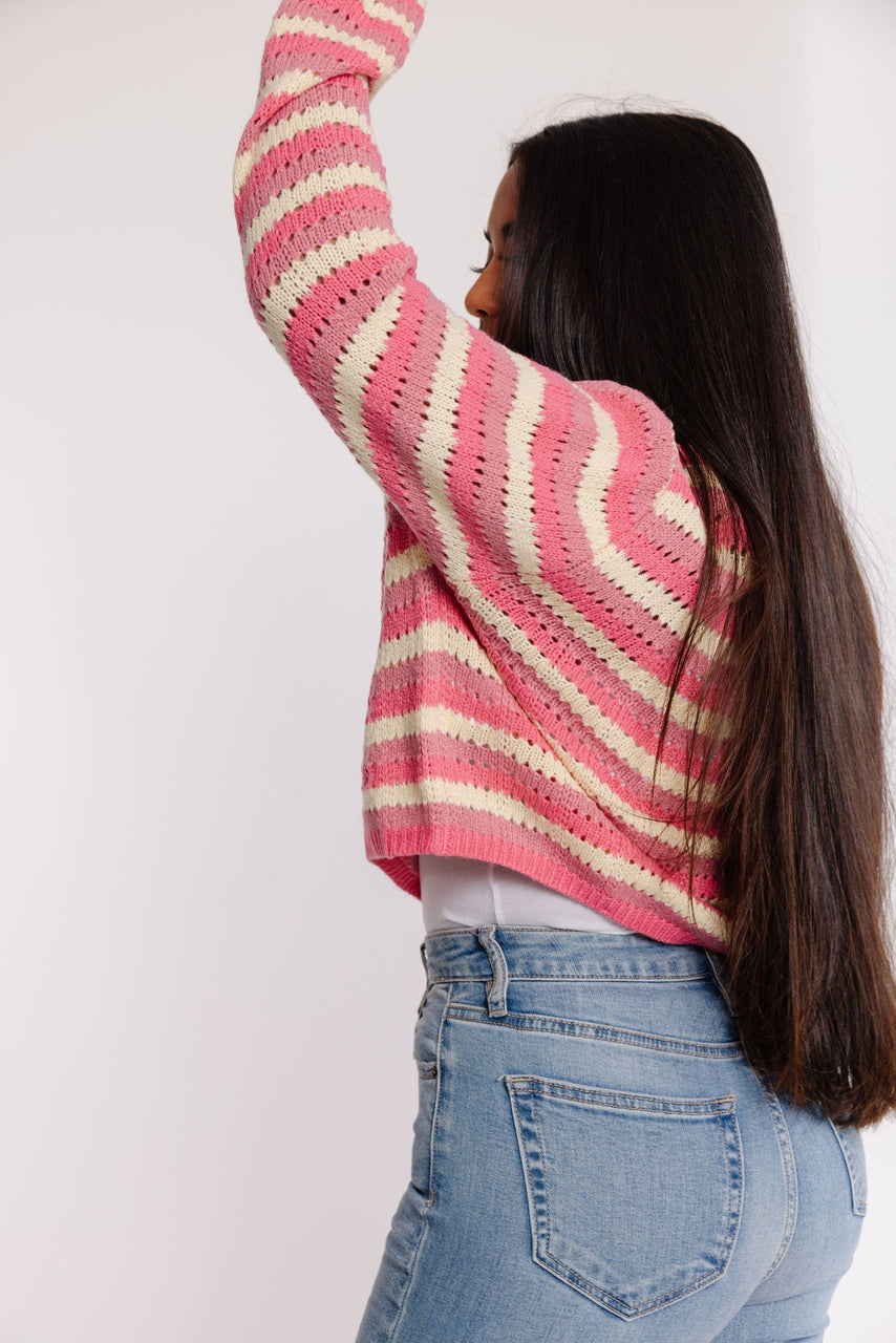 Almeda Cardigan in Pink Multi