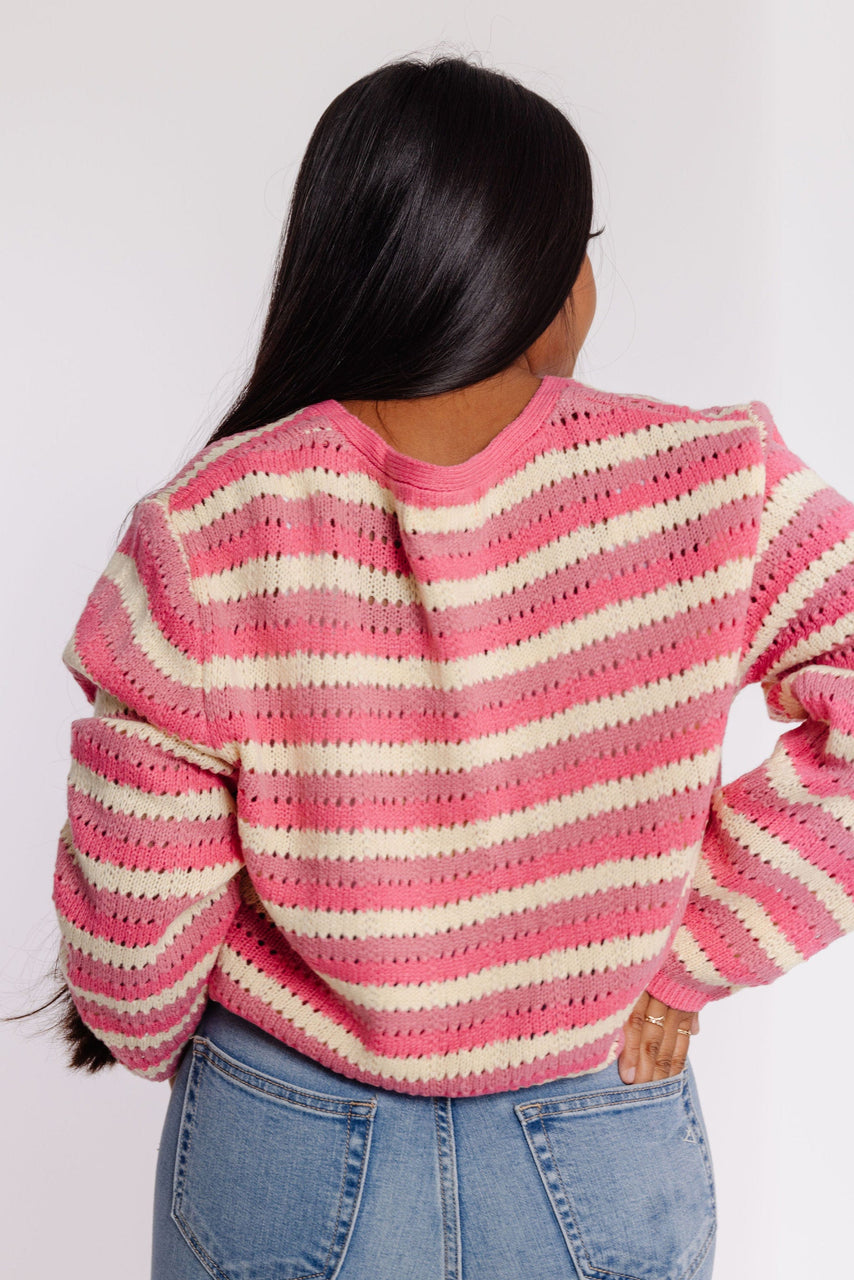 Almeda Cardigan in Pink Multi