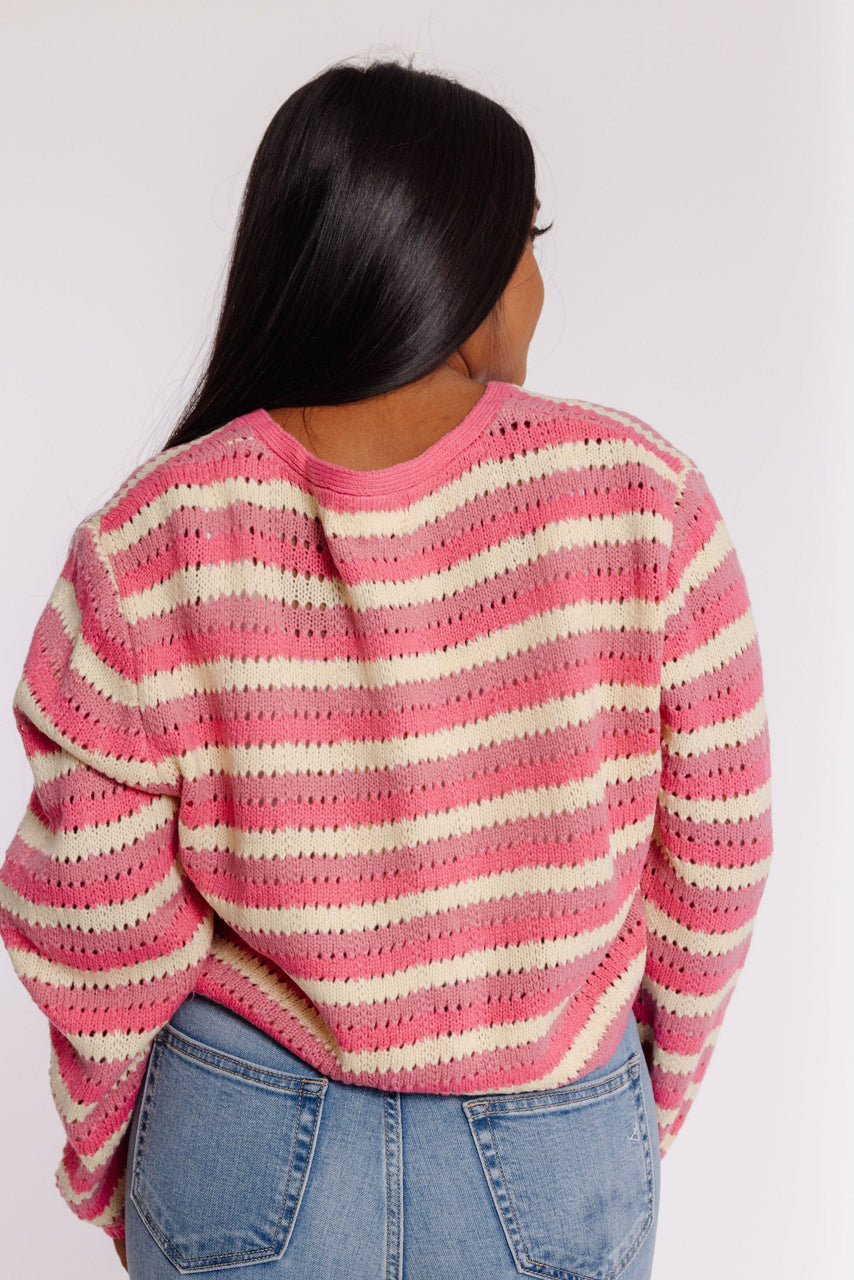Almeda Cardigan in Pink Multi
