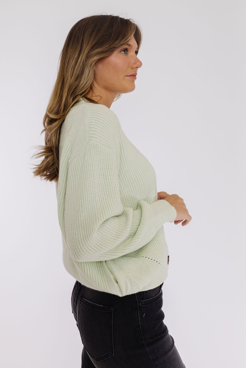 Asheville Cardigan in Light Mint