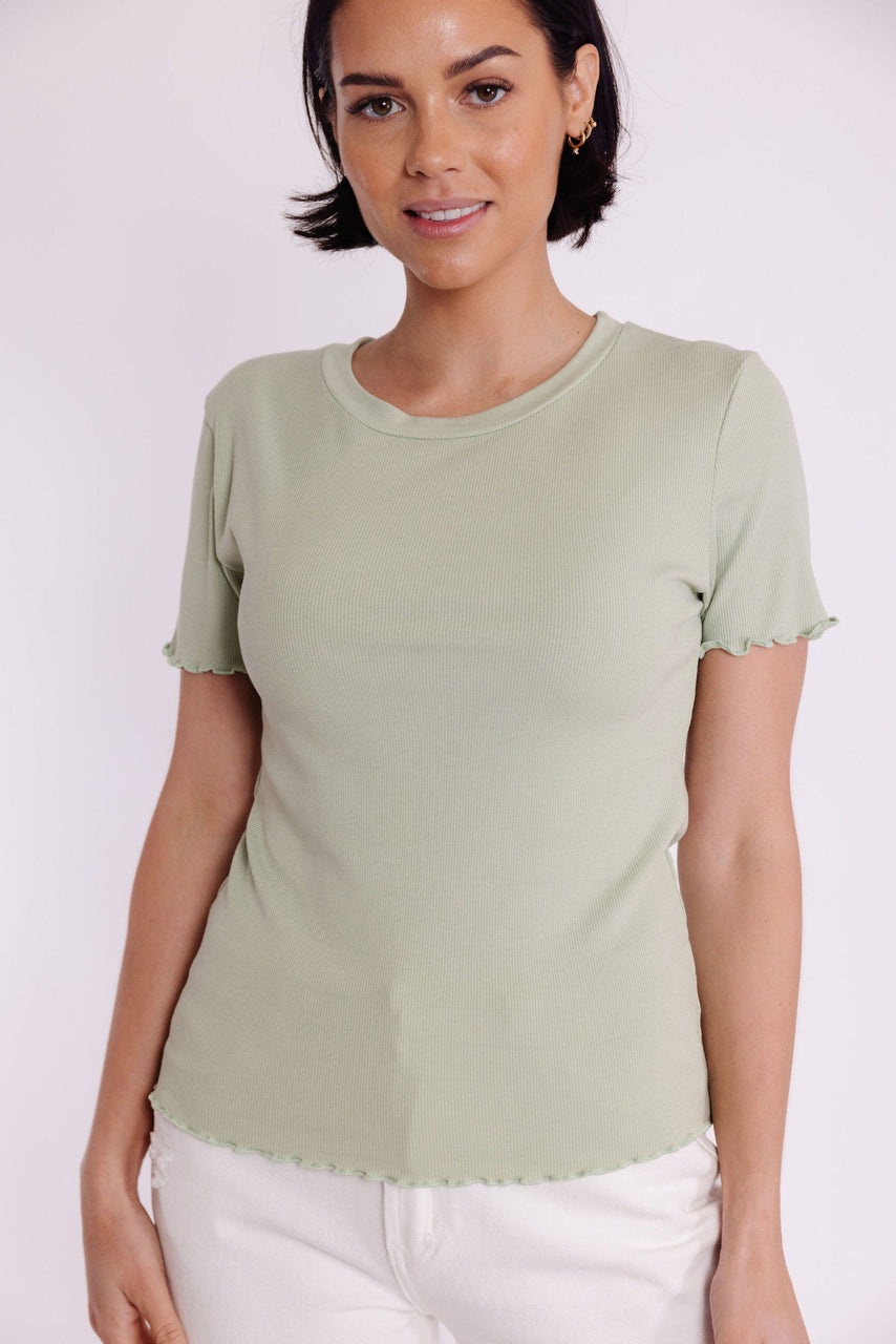 Beatrix Tee in Sage