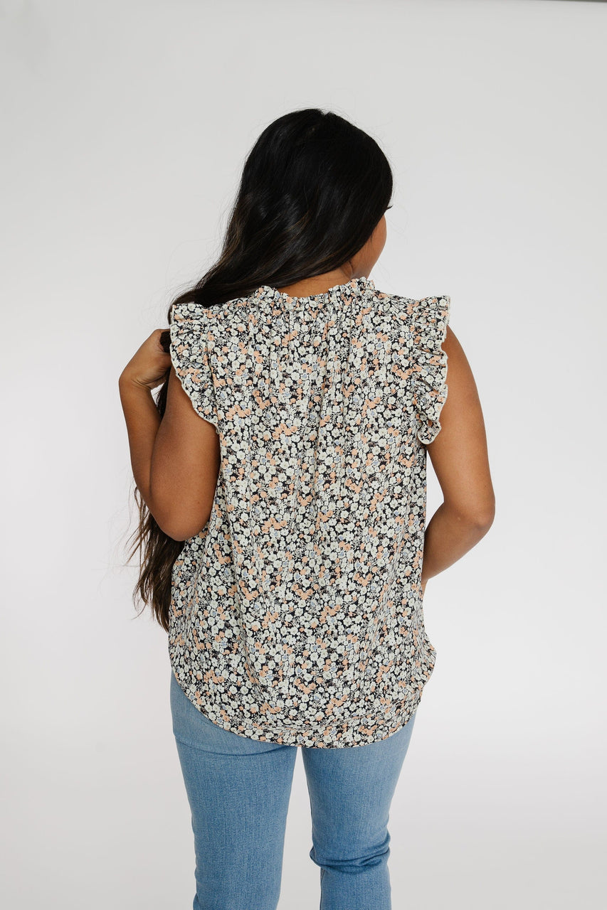 Bobbi Blouse in Black Floral