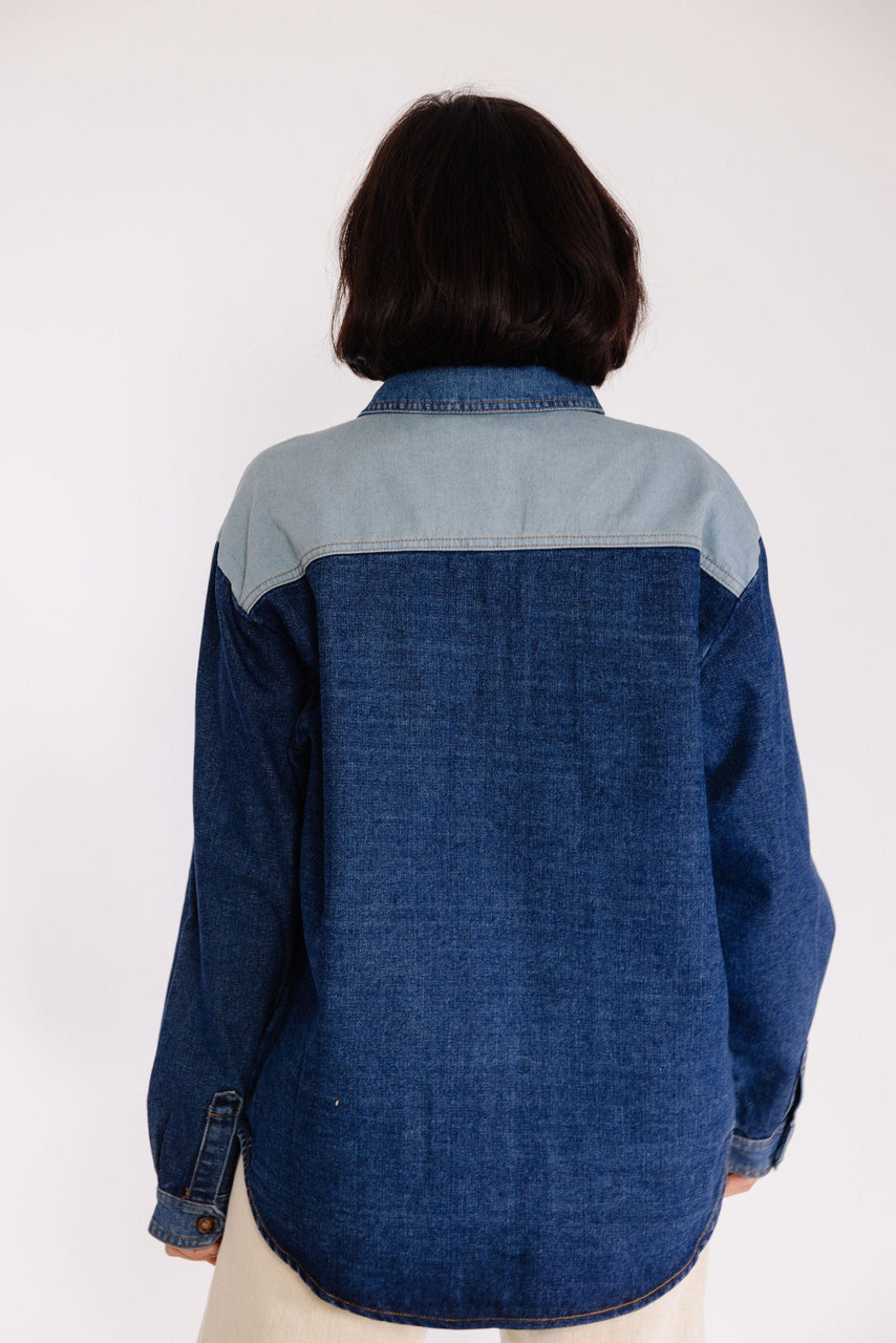 FRNCH Camargue Shacket in Blue Denim