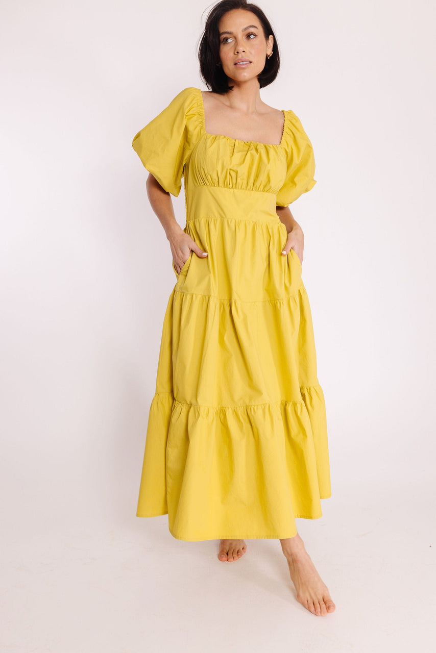 Champe Dress in Lemon Grass