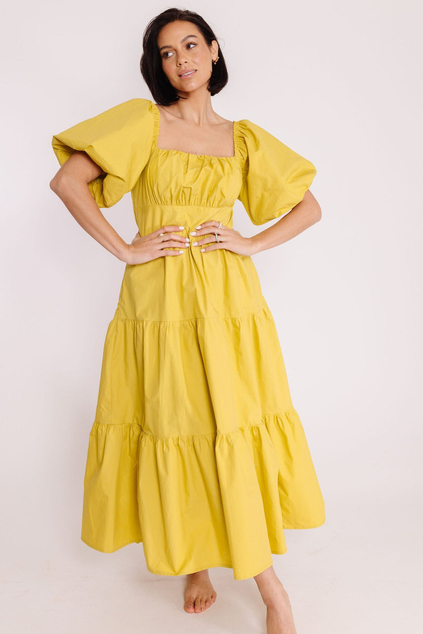 Champe Dress in Lemon Grass