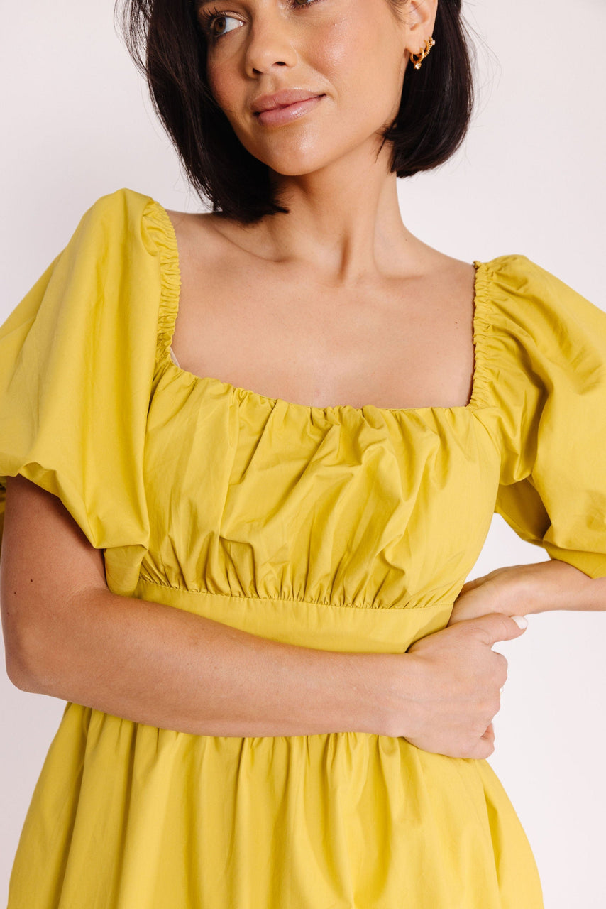 Champe Dress in Lemon Grass
