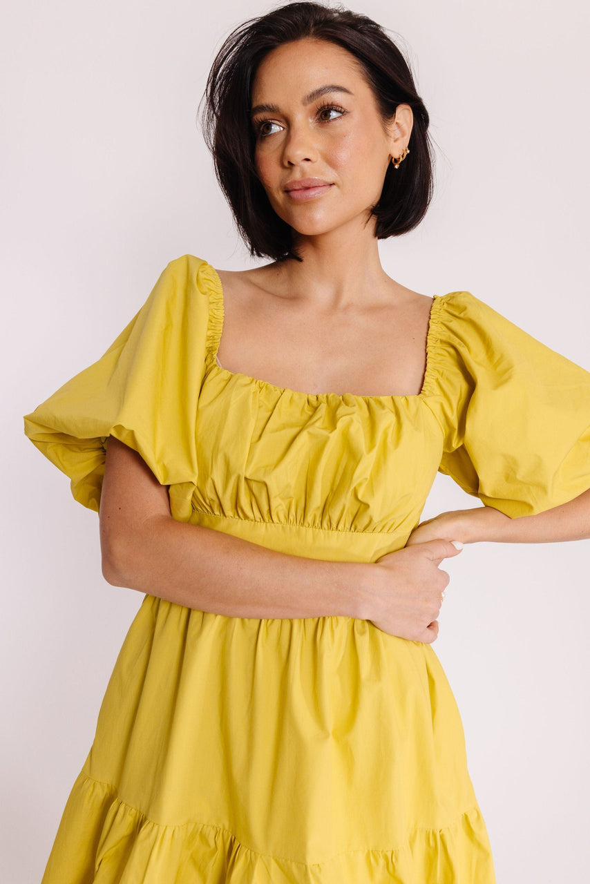 Champe Dress in Lemon Grass