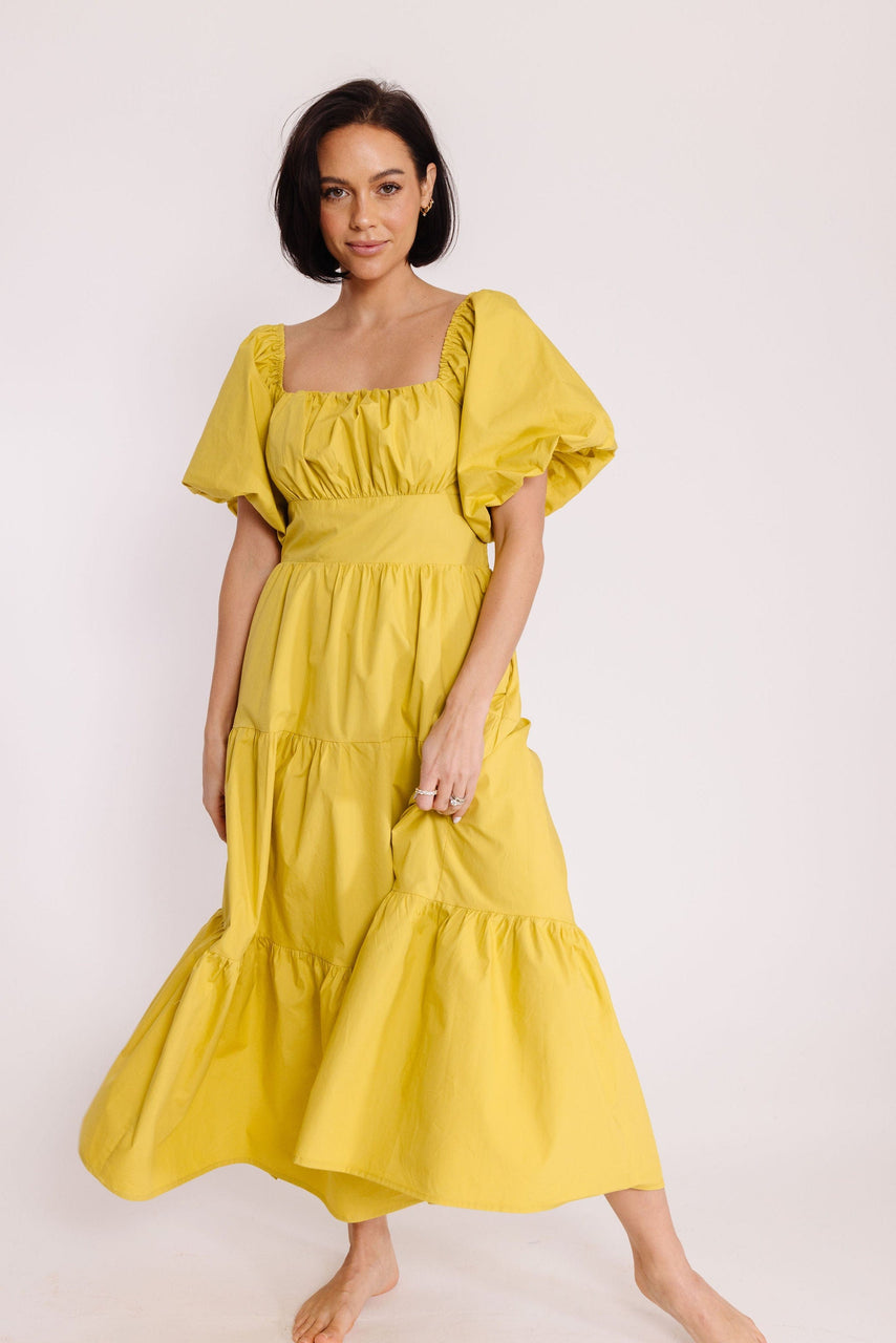 Champe Dress in Lemon Grass
