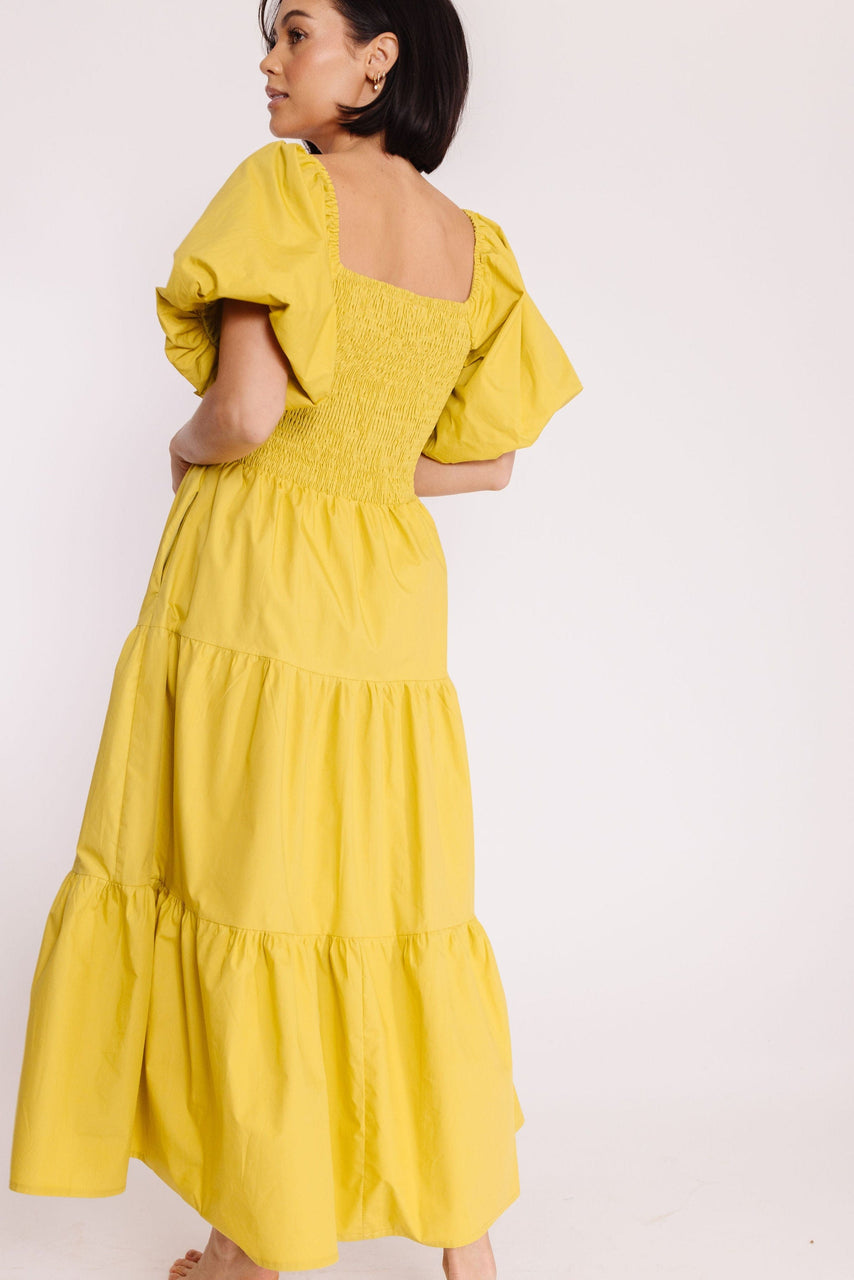 Champe Dress in Lemon Grass