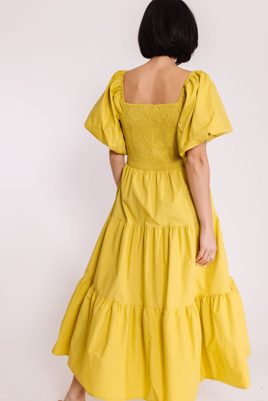 Champe Dress in Lemon Grass