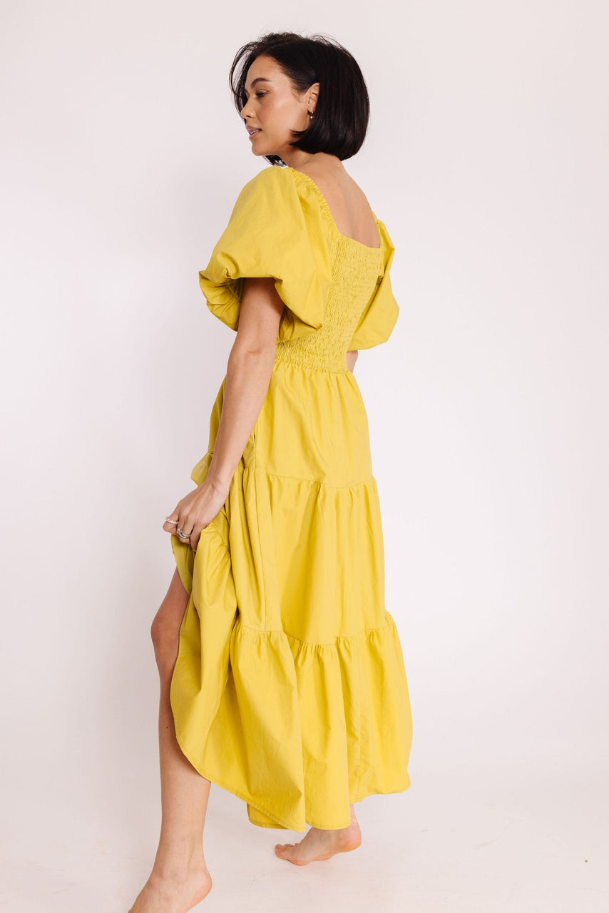 Champe Dress in Lemon Grass