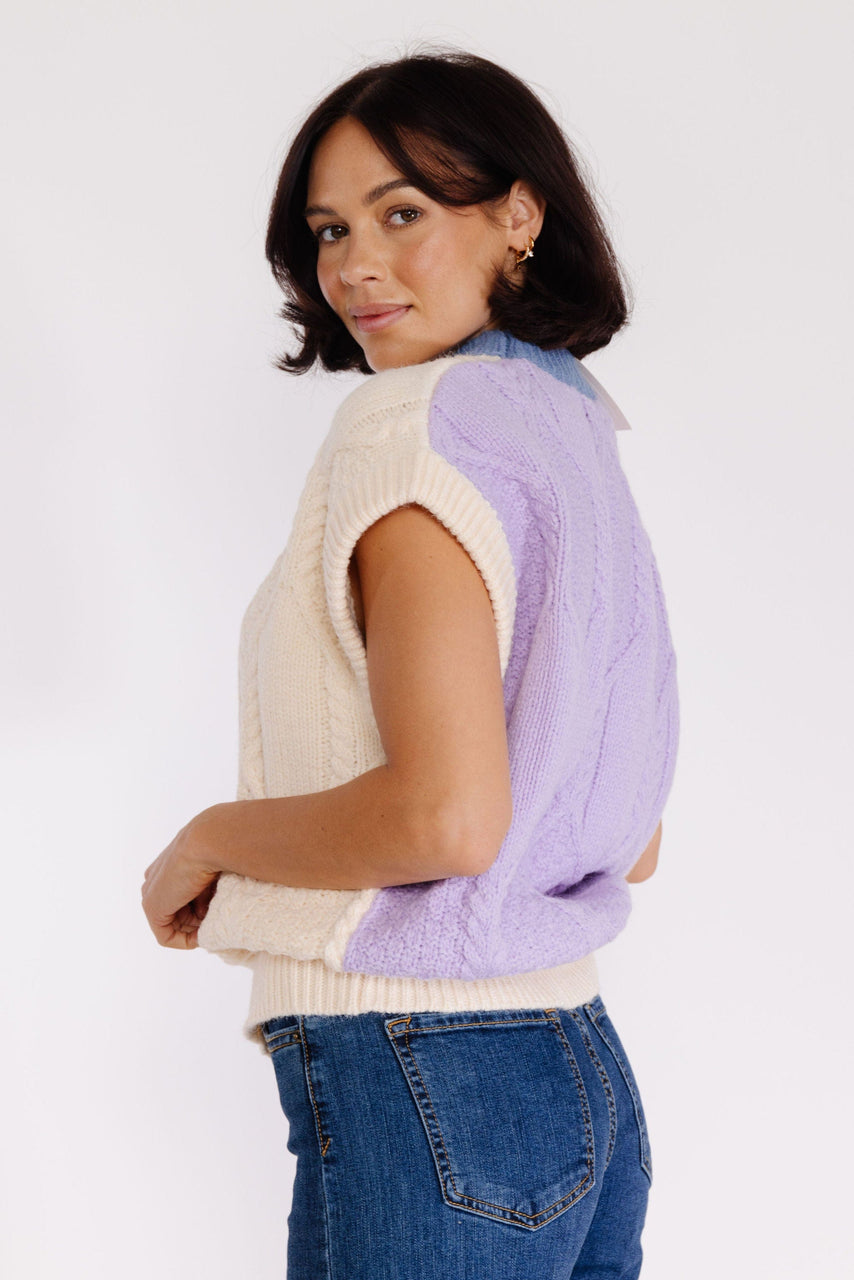 FRNCH Clara Sweater Vest in Créme