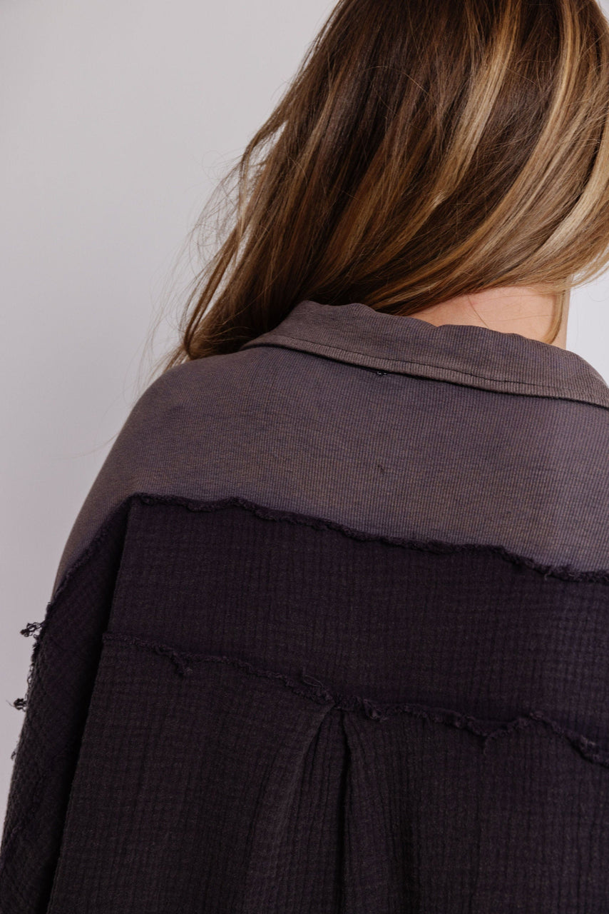 Easy Breezy Blouse in Charcoal