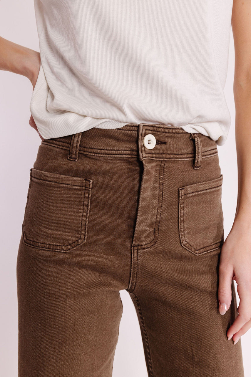 Fergie Pant in Washed Brown