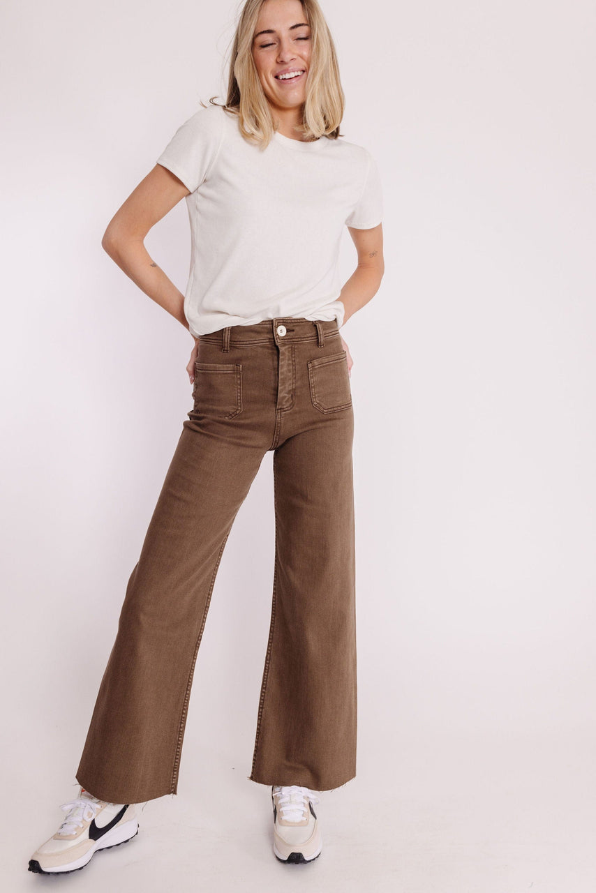 Fergie Pant in Washed Brown