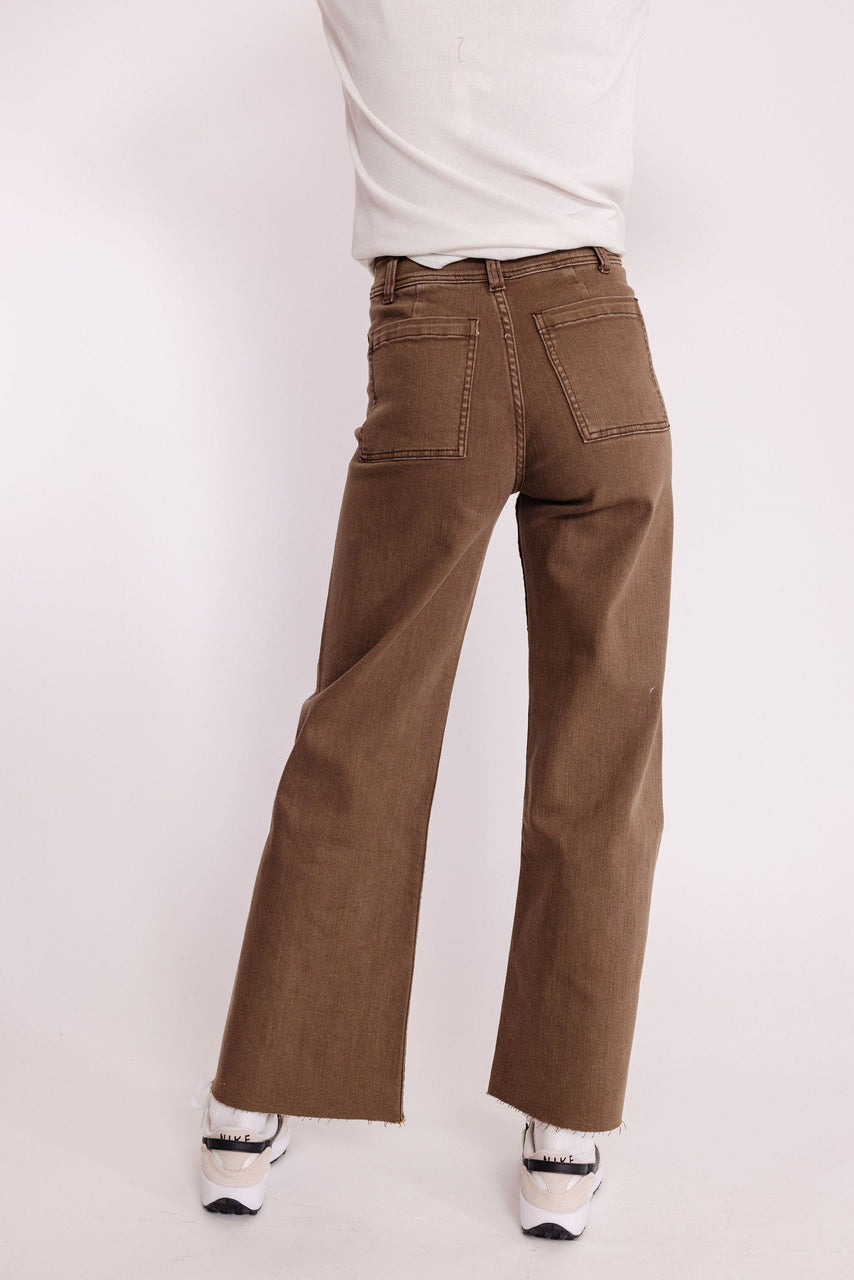 Fergie Pant in Washed Brown
