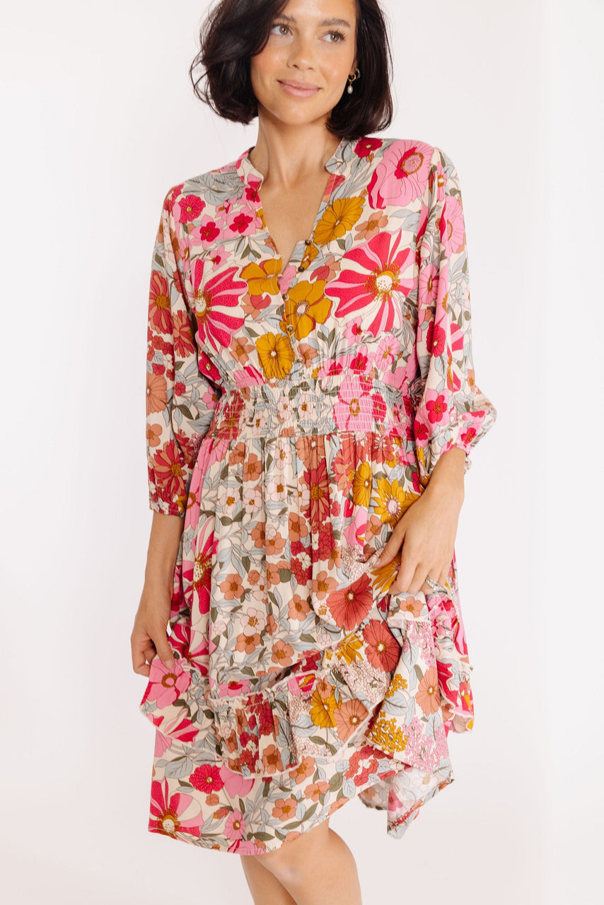 Fern Dress in Cream Floral