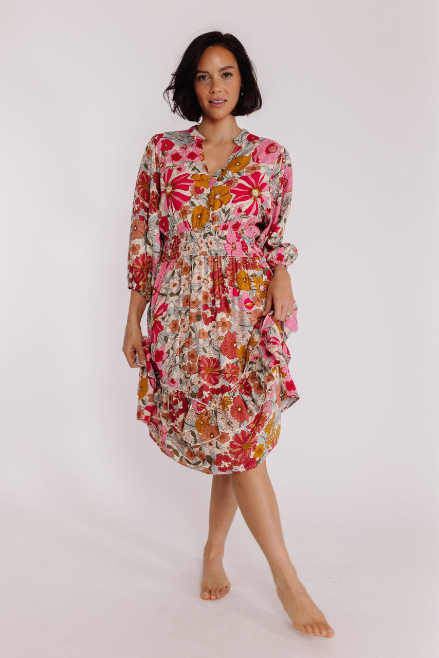 Fern Dress in Cream Floral
