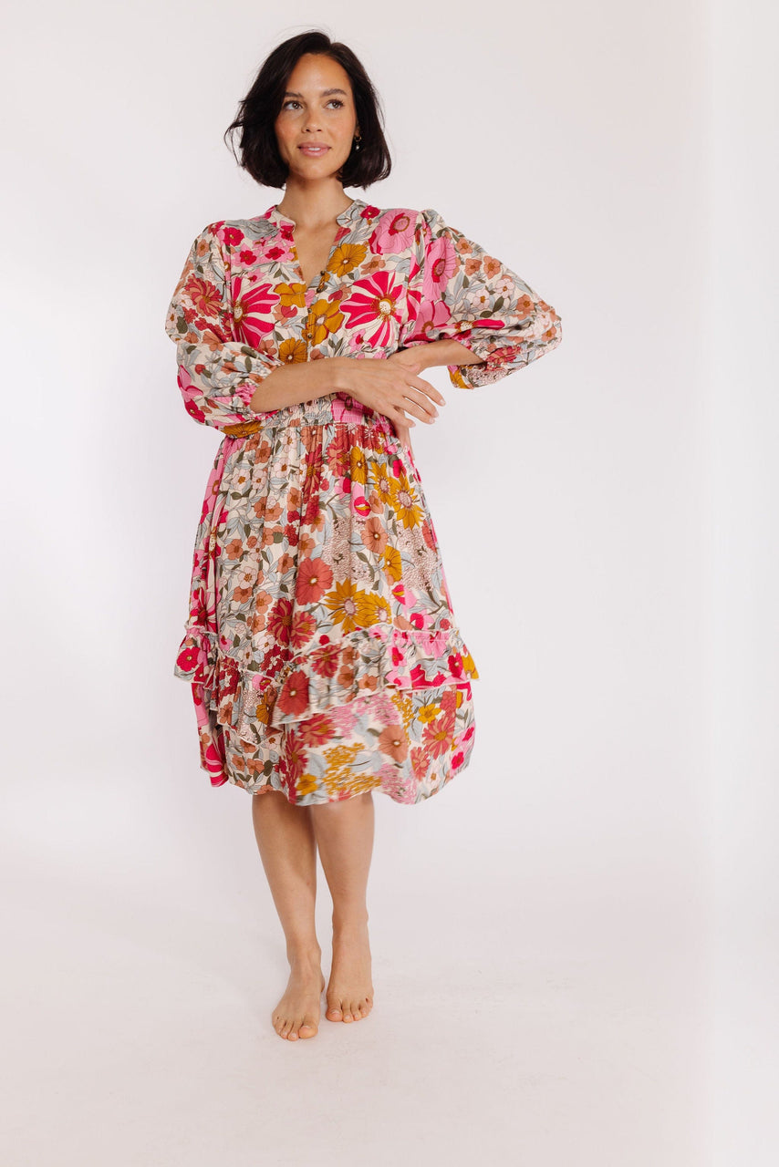 Fern Dress in Cream Floral