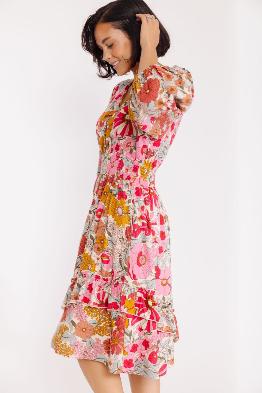 Fern Dress in Cream Floral