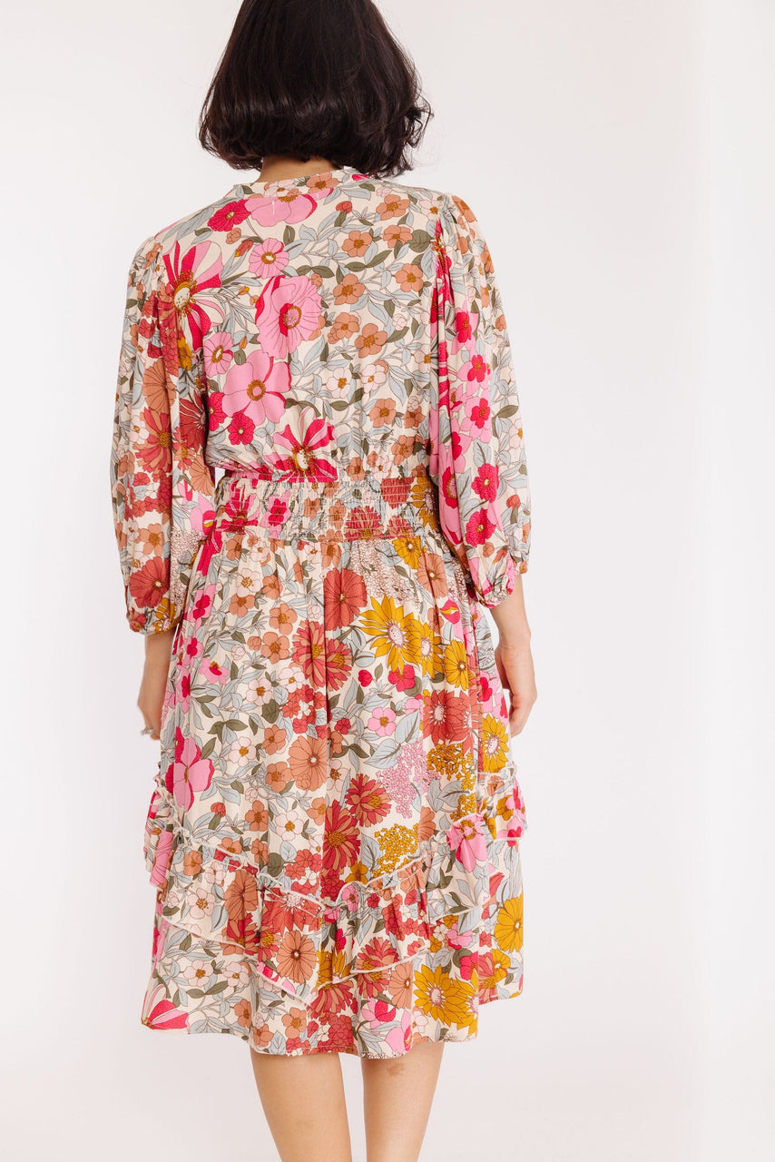 Fern Dress in Cream Floral