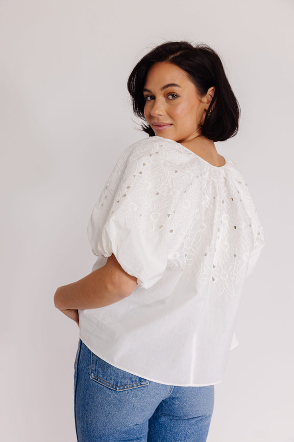 Henderson Blouse in Off White