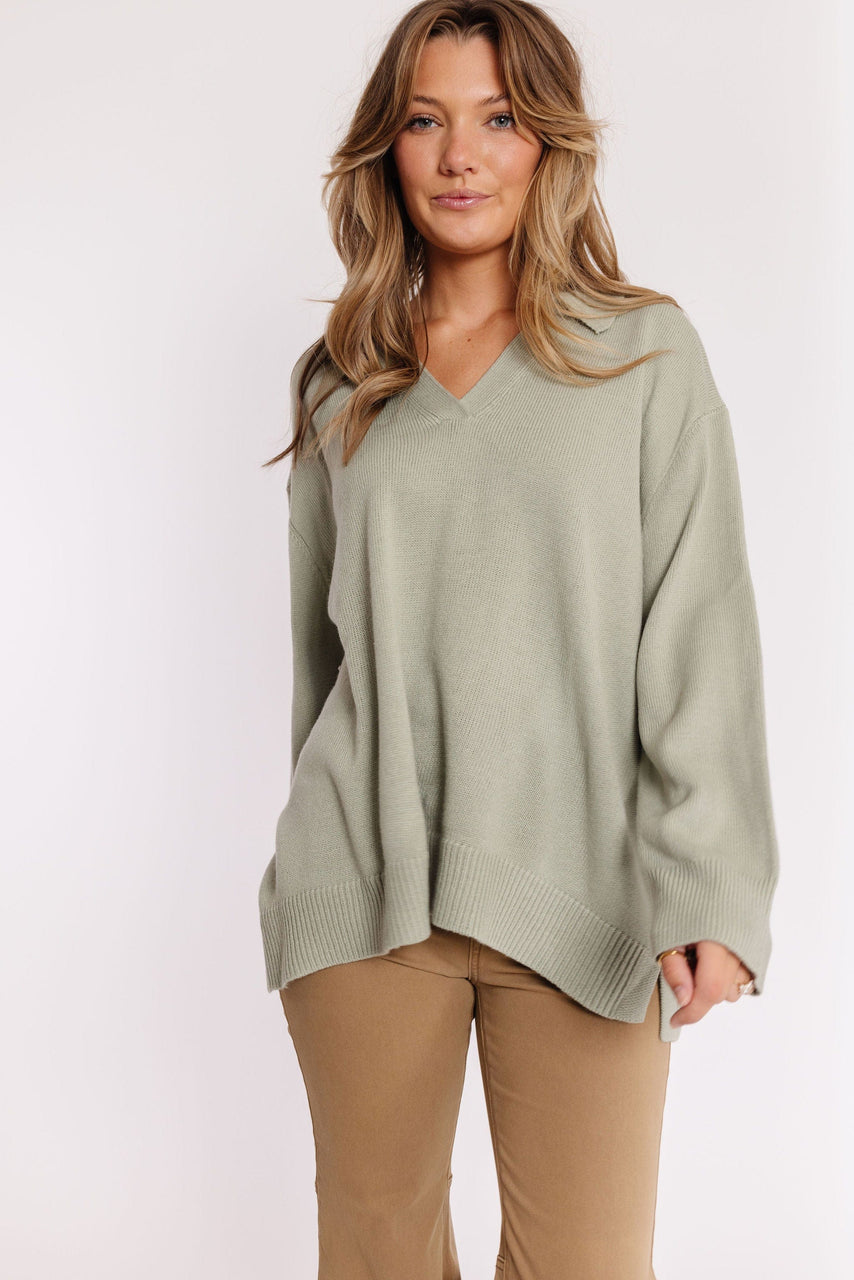 Holly Sweater in Dusty Sage