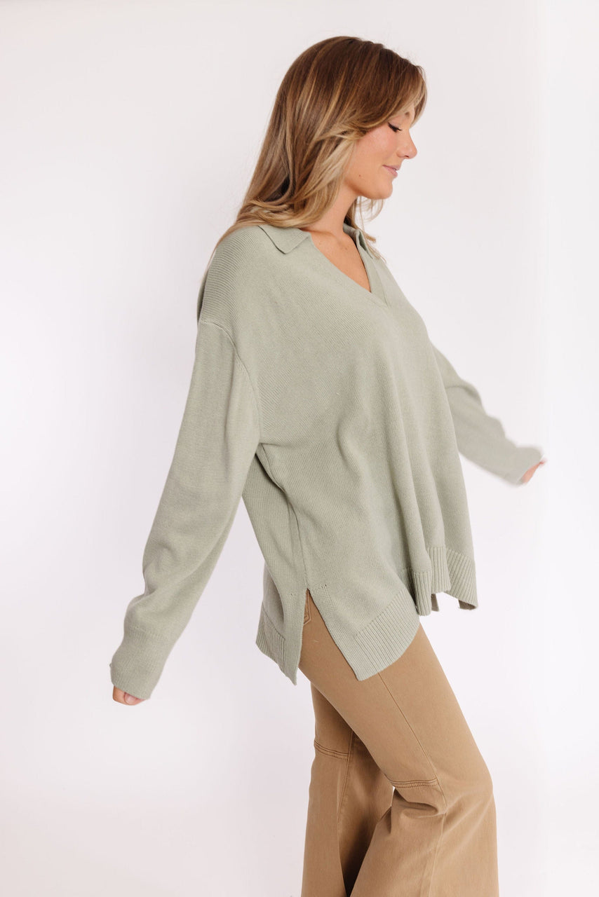 Holly Sweater in Dusty Sage