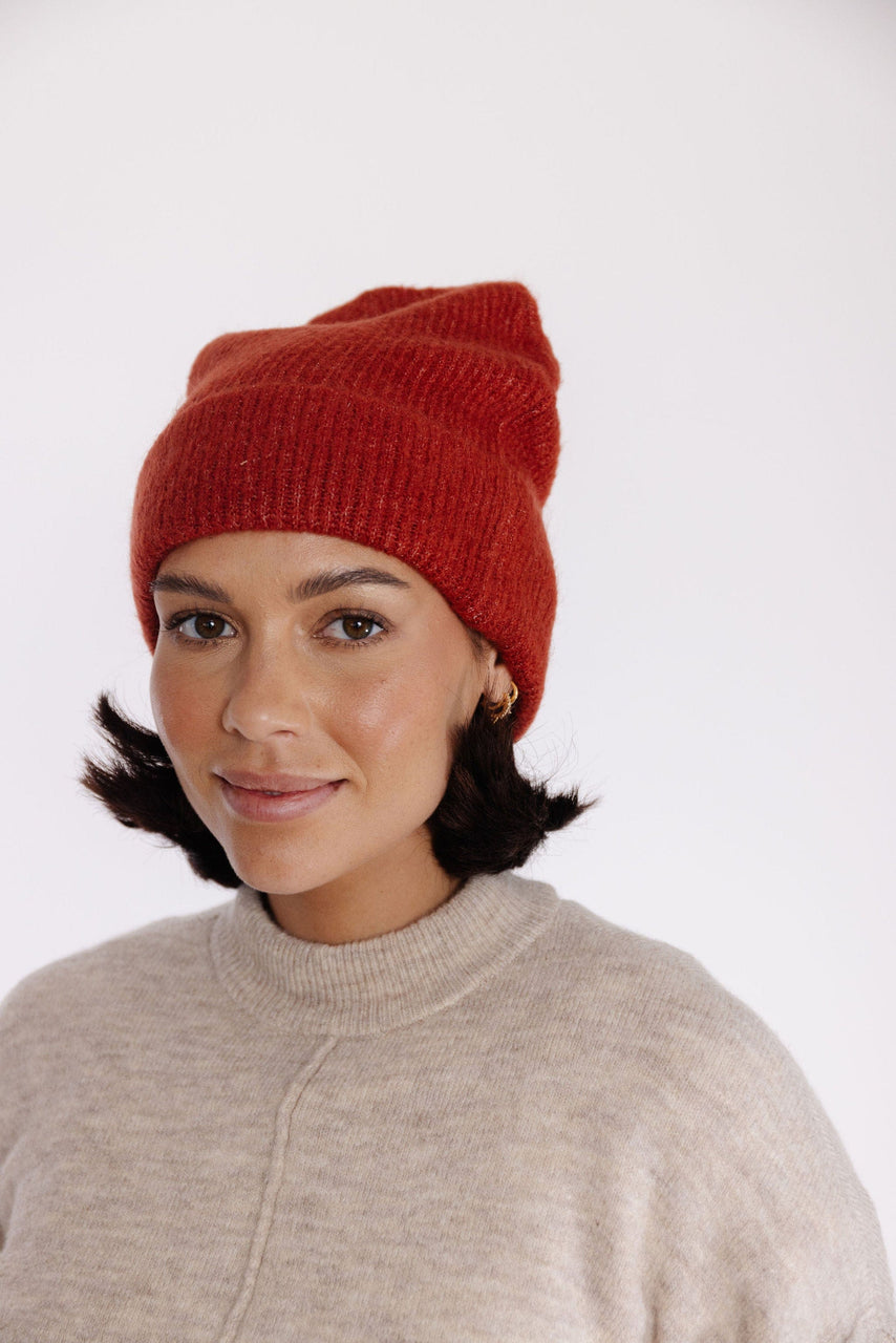 Soft Beanie in Chili