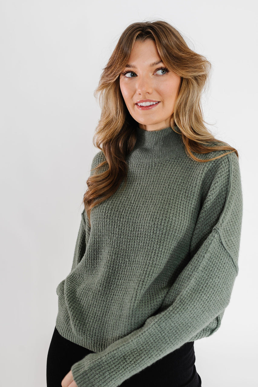 Johnny Sweater in Seagrass Green