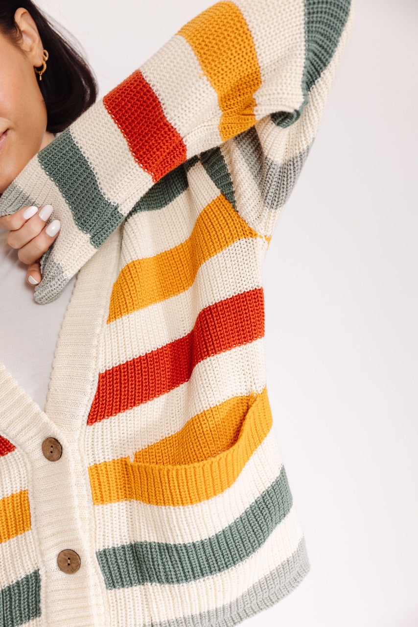 Jose Cardigan in Ivory Mutli