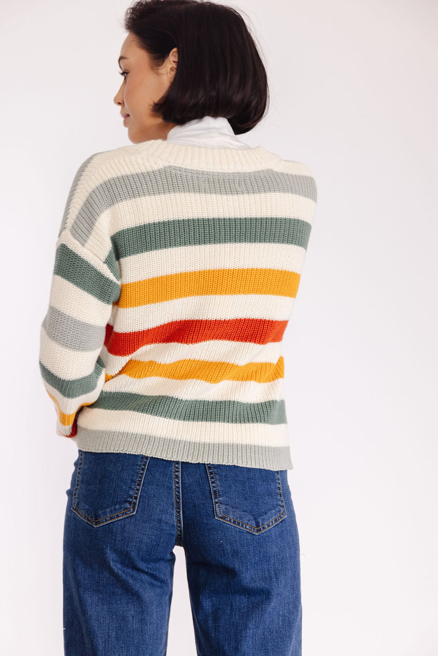 Jose Cardigan in Ivory Mutli