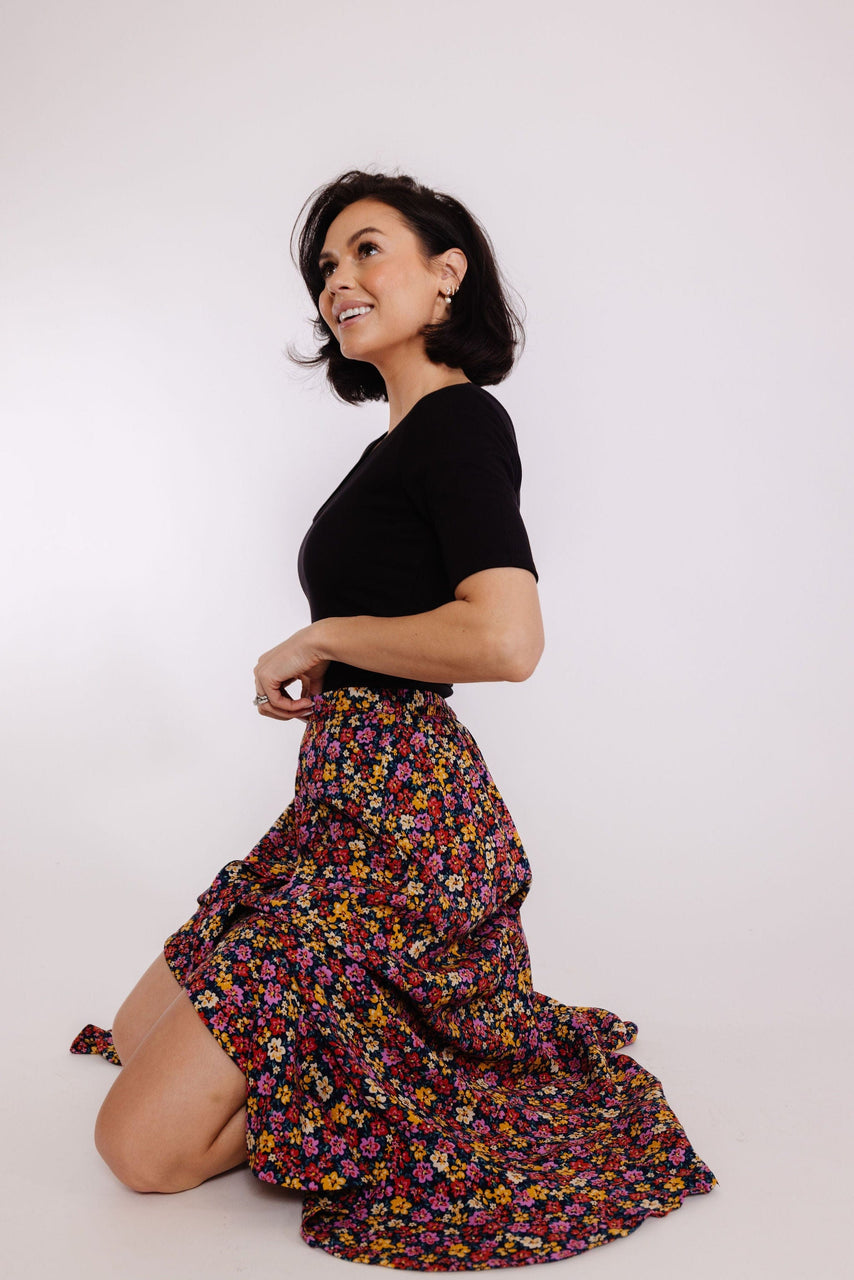 Jude Skirt in Indigo Floral