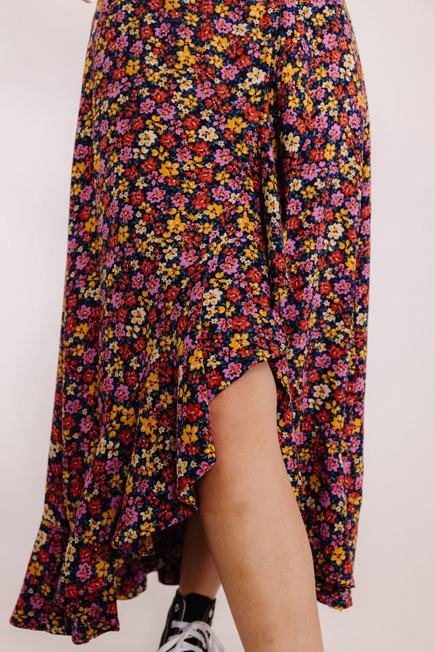 Jude Skirt in Indigo Floral