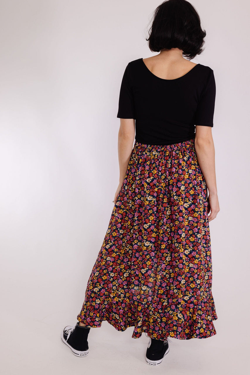 Jude Skirt in Indigo Floral