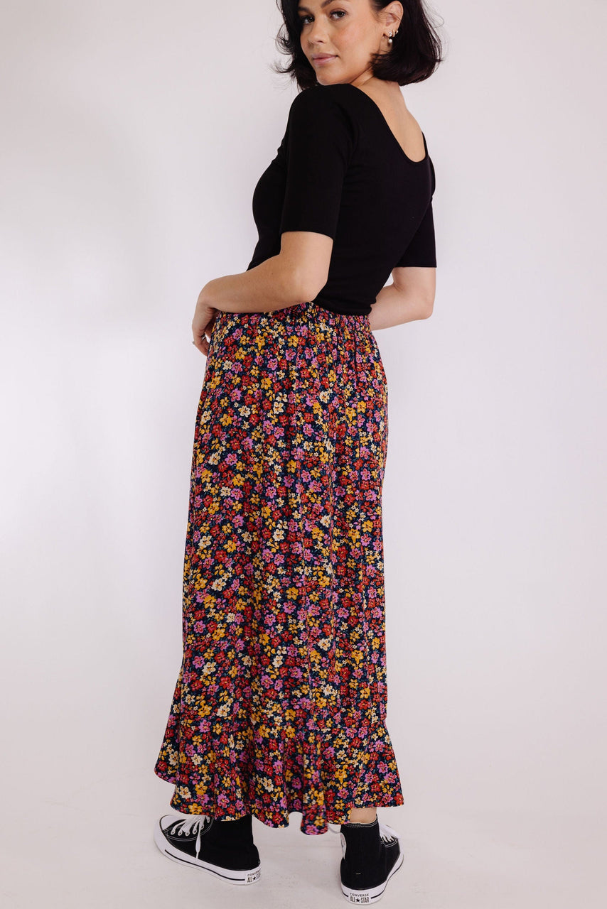 Jude Skirt in Indigo Floral