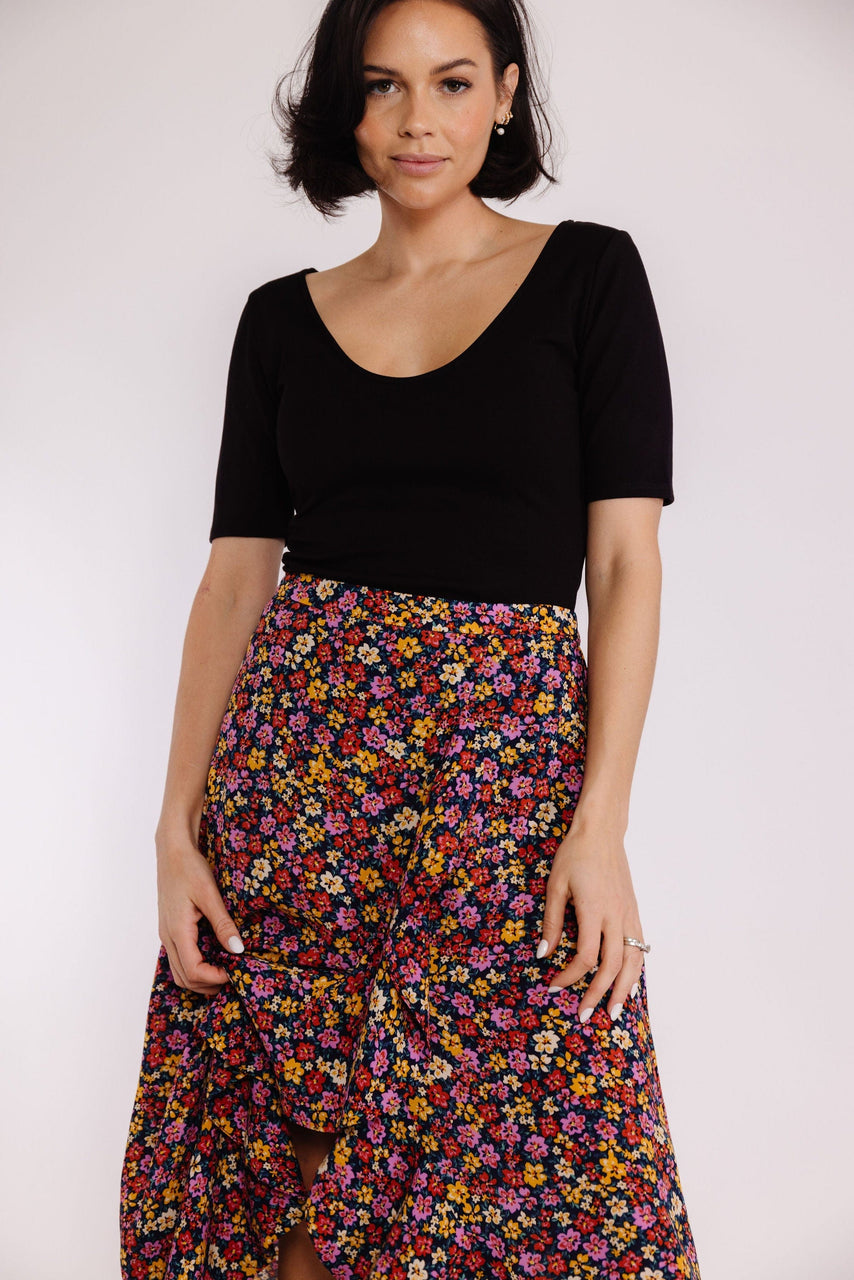 Jude Skirt in Indigo Floral