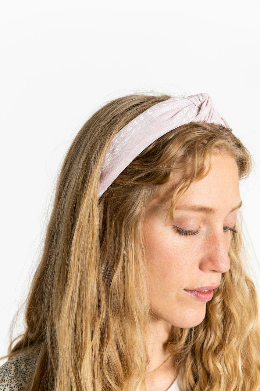 Knotted Headband Pink Pattern