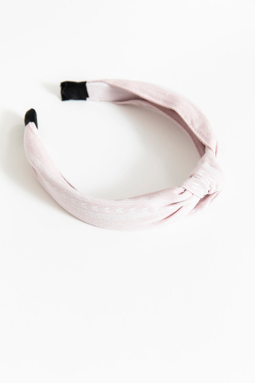 Knotted Headband Pink Pattern
